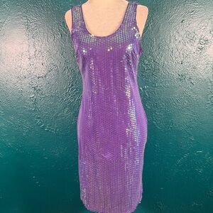 90s vintage purple mermaid sequin party dress club new years